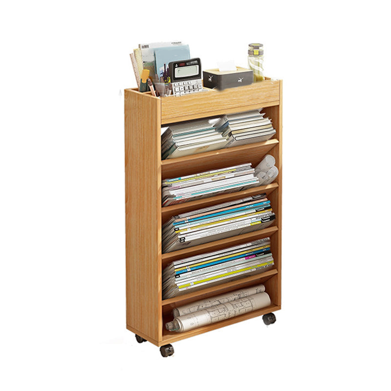 Contemporary Style Bookcase Wooden Book Shelf for Home Office
