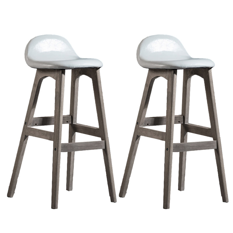 Contemporary 29-inch Upholstered Barstool Rubberwood Footrest Home Stool