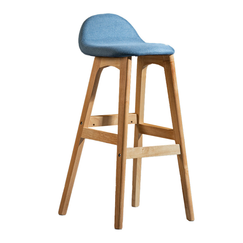 Contemporary 29-inch Upholstered Barstool Rubberwood Footrest Home Stool