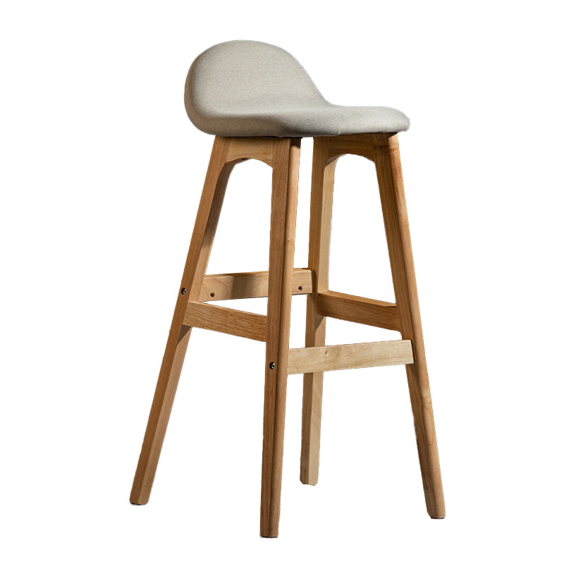 Contemporary 29-inch Upholstered Barstool Rubberwood Footrest Home Stool