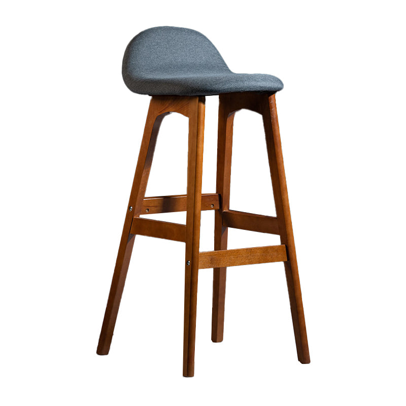 Contemporary 29-inch Upholstered Barstool Rubberwood Footrest Home Stool