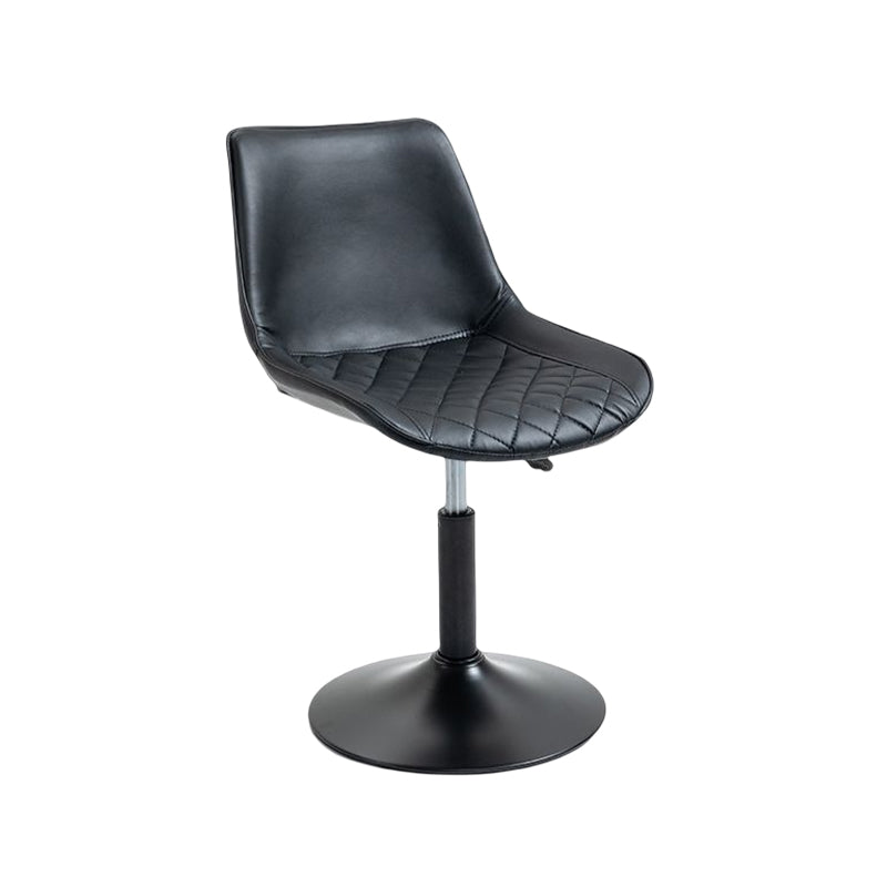 Industrial Bar and Counter Stool Adjustable Height Stool with Pedestal Base in Black