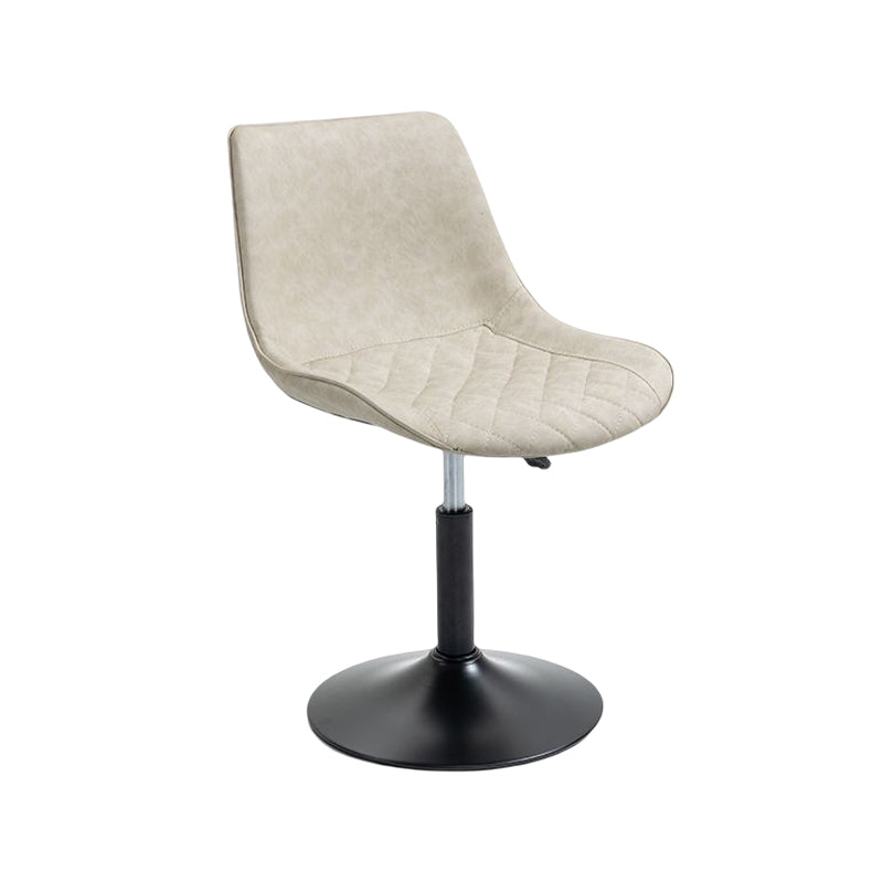 Industrial Bar and Counter Stool Adjustable Height Stool with Pedestal Base in Black