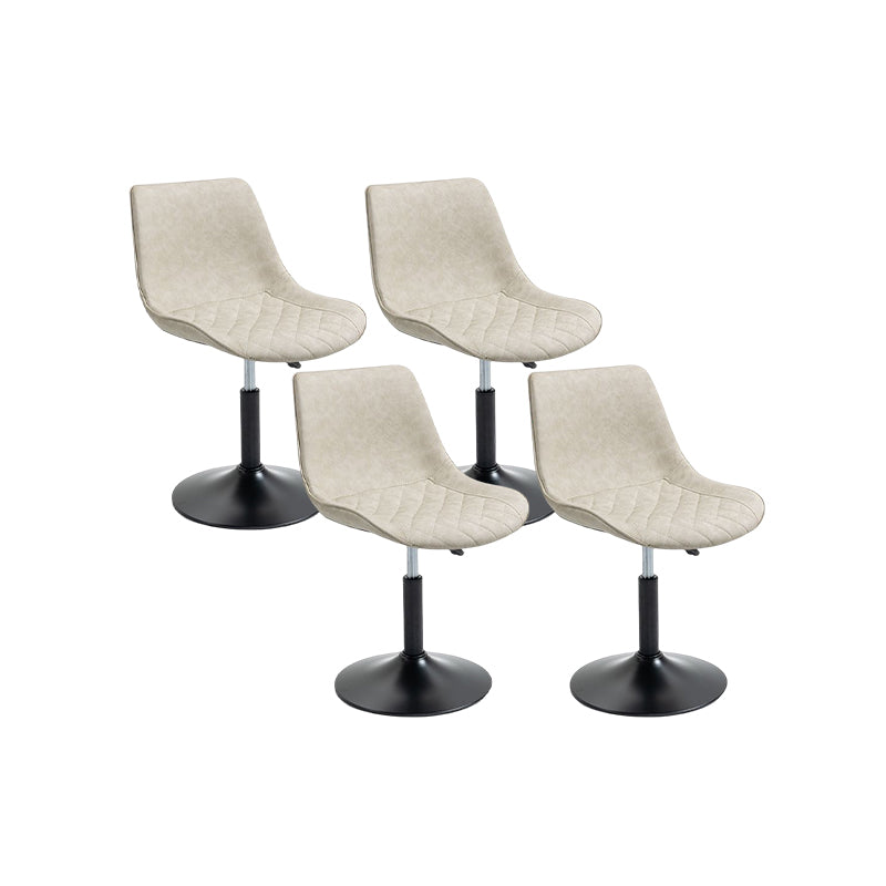 Industrial Bar and Counter Stool Adjustable Height Stool with Pedestal Base in Black