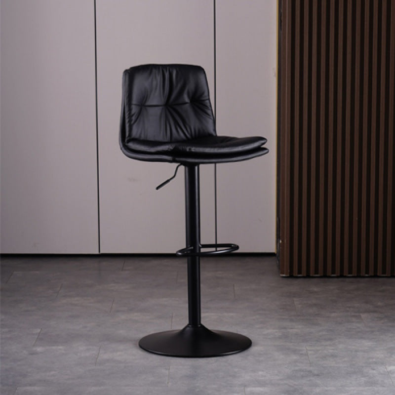 Contemporary Liftable Bar-stool PU Leather Bar Stool with Metal Legs