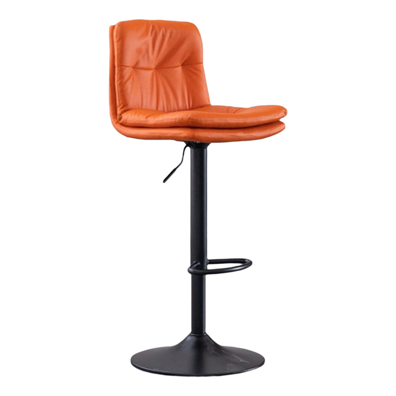 Contemporary Liftable Bar-stool PU Leather Bar Stool with Metal Legs