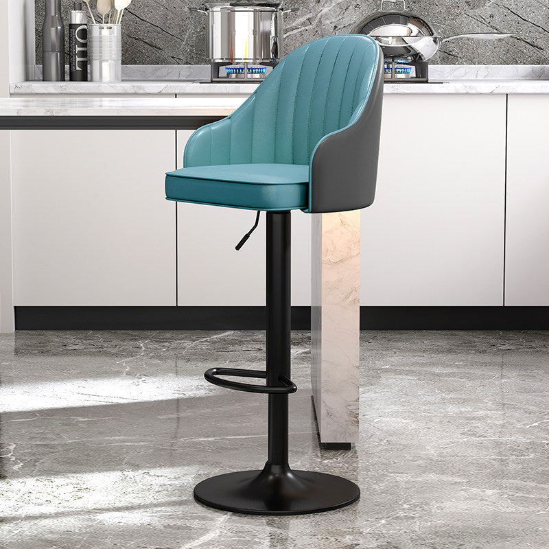 Modern Style Bar-stool PU Leather Counter Bar Stool with Metal Legs for Bristol