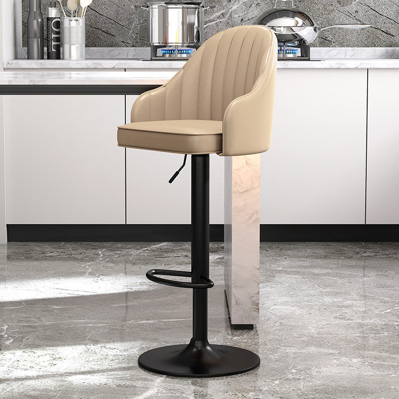 Modern Style Bar-stool PU Leather Counter Bar Stool with Metal Legs for Bristol