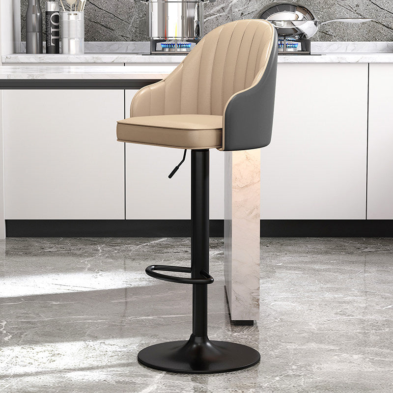 Modern Style Bar-stool PU Leather Counter Bar Stool with Metal Legs for Bristol
