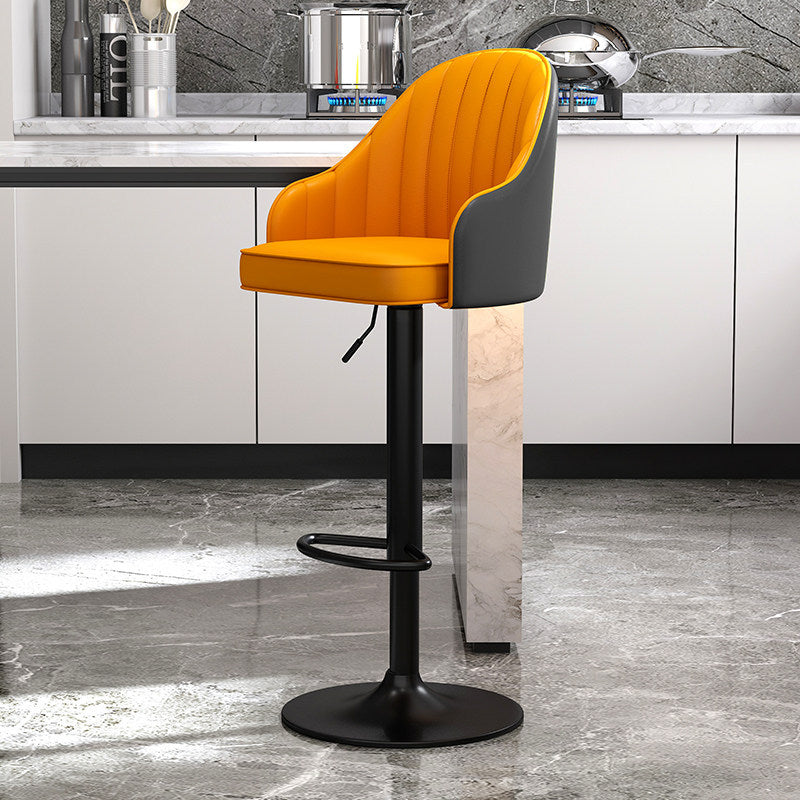 Modern Style Bar-stool PU Leather Counter Bar Stool with Metal Legs for Bristol