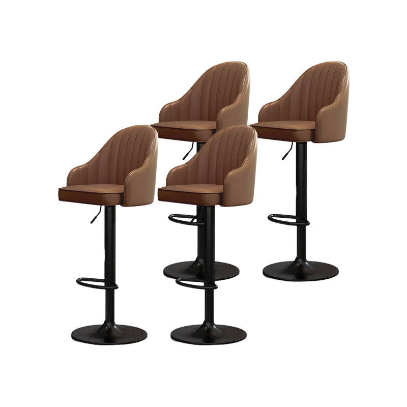 Modern Style Bar-stool PU Leather Counter Bar Stool with Metal Legs for Bristol