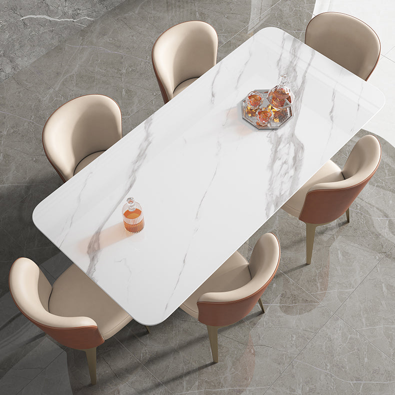 Designer Style Sintered Stone Dining Set Rectangle 1/3/4/5/7 Pieces Table with Chairs