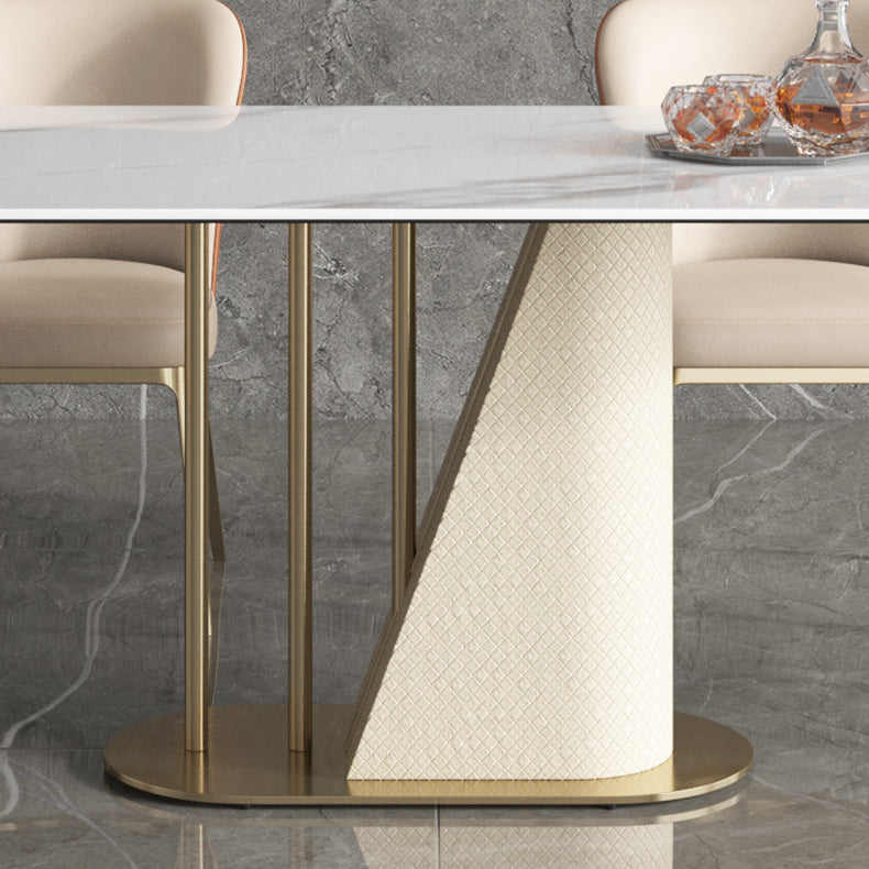 Designer Style Sintered Stone Dining Set Rectangle 1/3/4/5/7 Pieces Table with Chairs