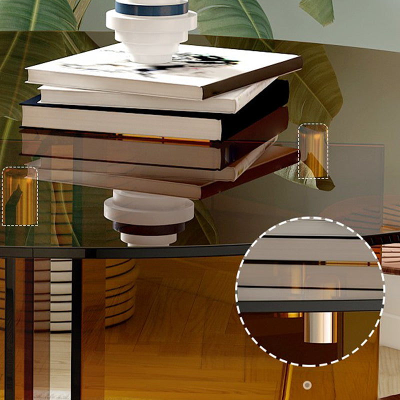 Round Glass Dining Table Modern Style Dining Table for Home Use