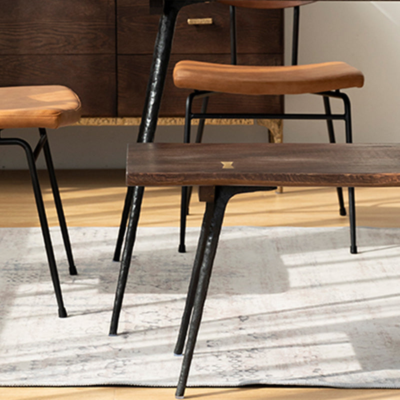 Traditional Luxury Rectangle Dining Site Table Solid Wood Furniture with 4-foot