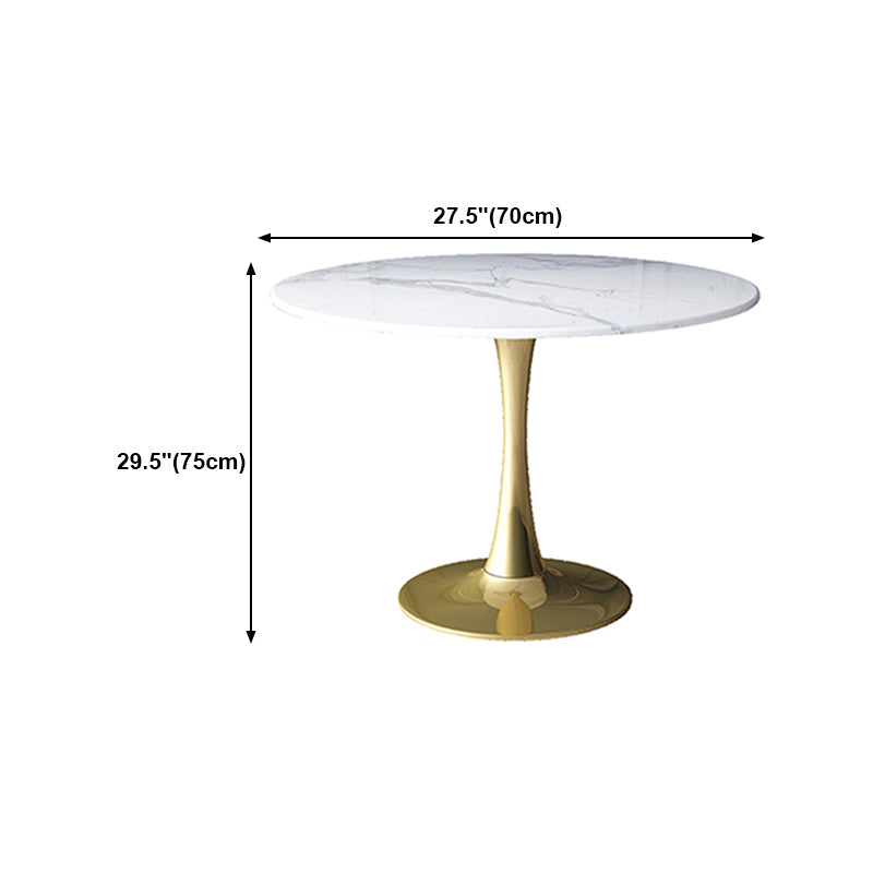 Sintered Stone Dining Table Traditional Luxury Dining Table with Gold Base