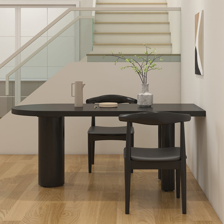 Wood Top Dining Table with 3 Legs Modern Simple Table for Restaurant