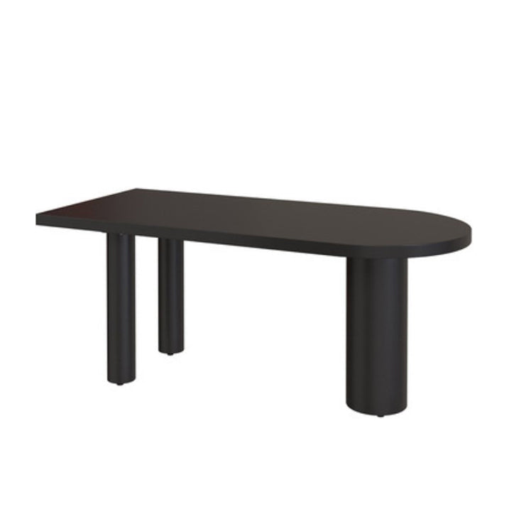 Wood Top Dining Table with 3 Legs Modern Simple Table for Restaurant