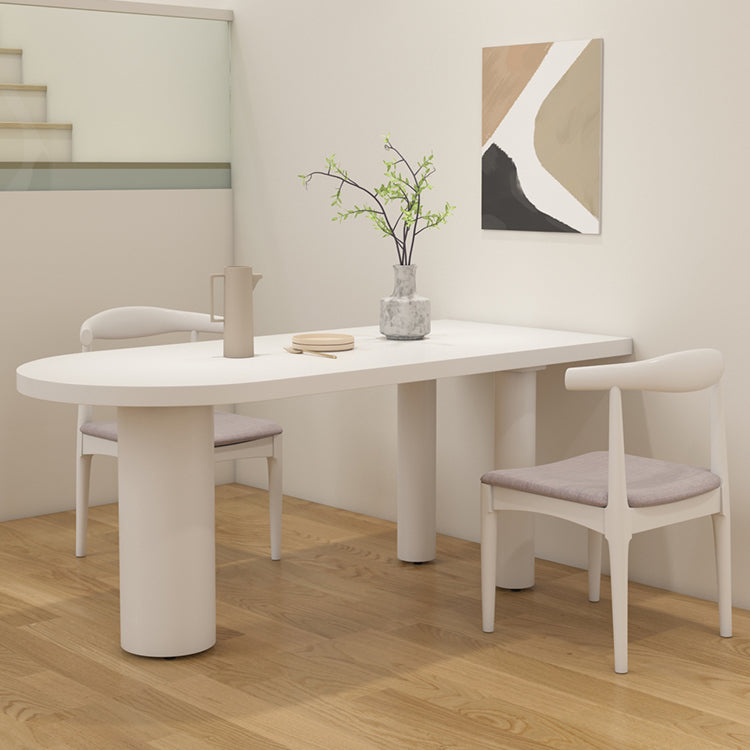 Wood Top Dining Table with 3 Legs Modern Simple Table for Restaurant