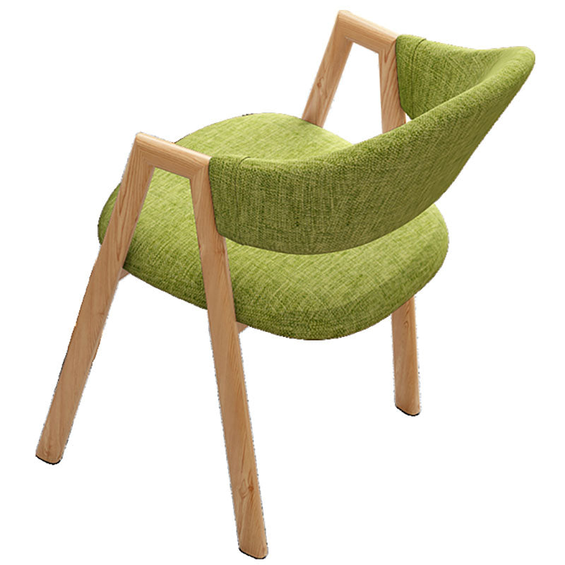 Modern Style Iron Arm Chair Open Back Dining Side Chair with Upholstered