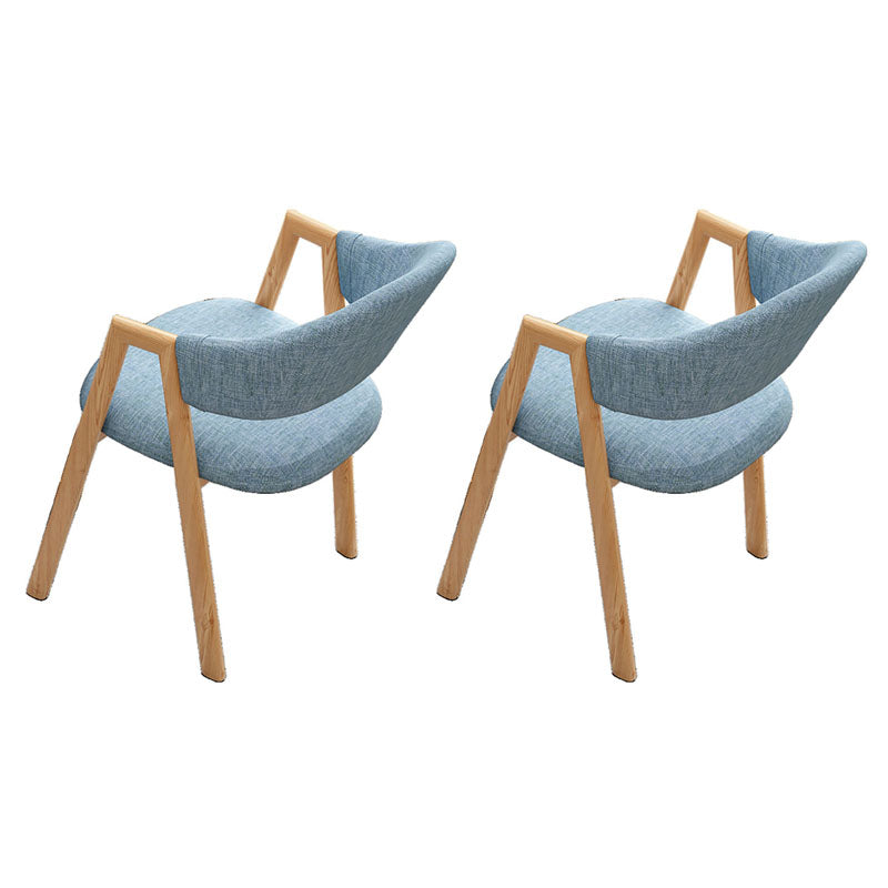 Modern Style Iron Arm Chair Open Back Dining Side Chair with Upholstered