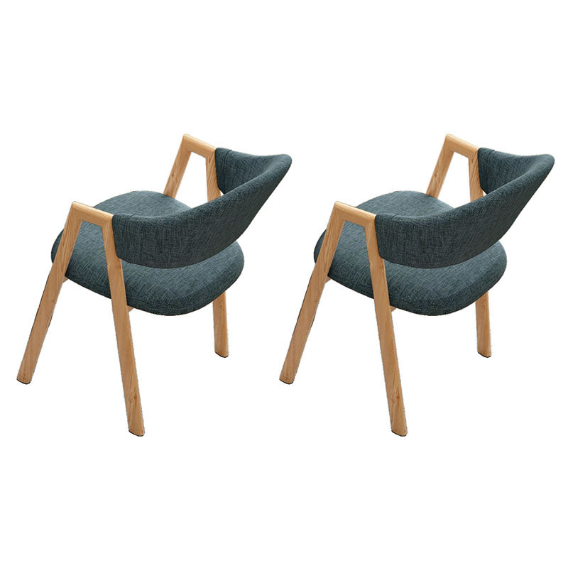 Modern Style Iron Arm Chair Open Back Dining Side Chair with Upholstered