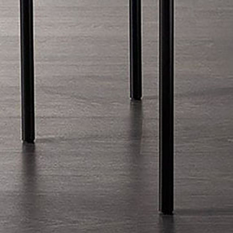 Metal Kitchen and Dining Room Chair Open Back Dining Side Chair in Black