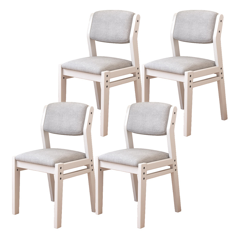 Modern Style Wood Chair Open Back Dining Side Chair with Upholstered for Dining Room