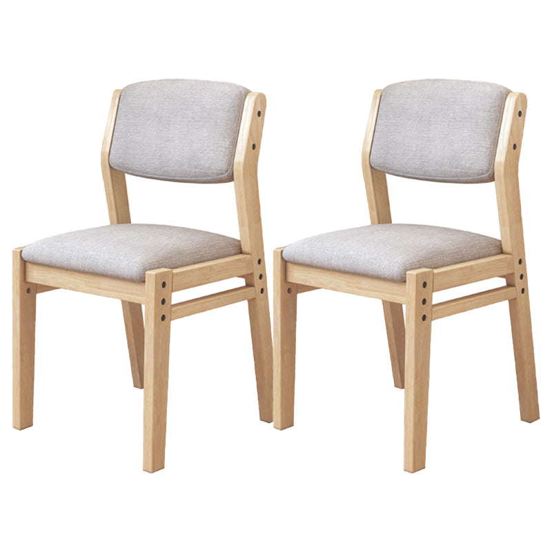 Modern Style Wood Chair Open Back Dining Side Chair with Upholstered for Dining Room