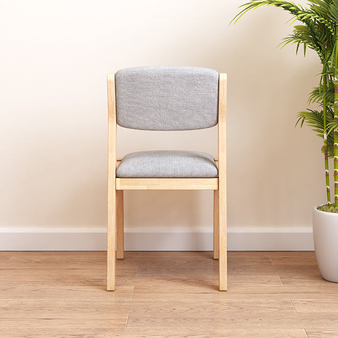 Modern Style Wood Chair Open Back Dining Side Chair with Upholstered for Dining Room