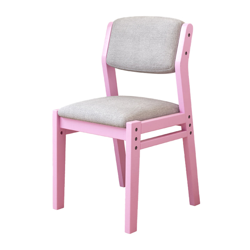 Modern Style Wood Chair Open Back Dining Side Chair with Upholstered for Dining Room
