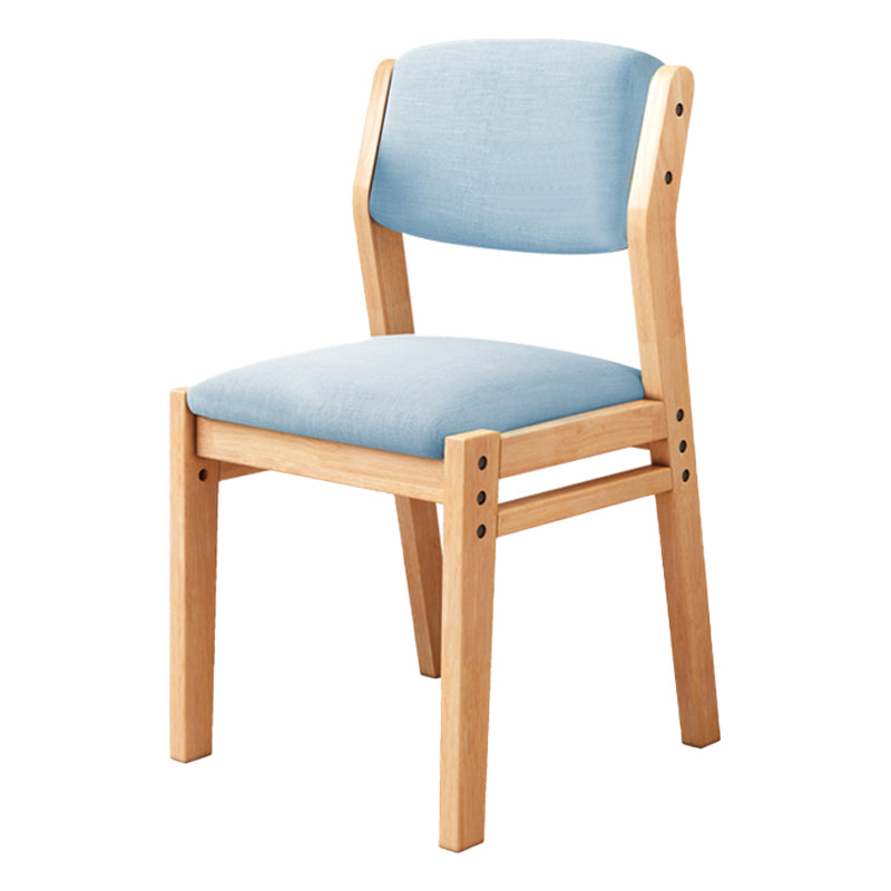 Modern Style Wood Chair Open Back Dining Side Chair with Upholstered for Dining Room