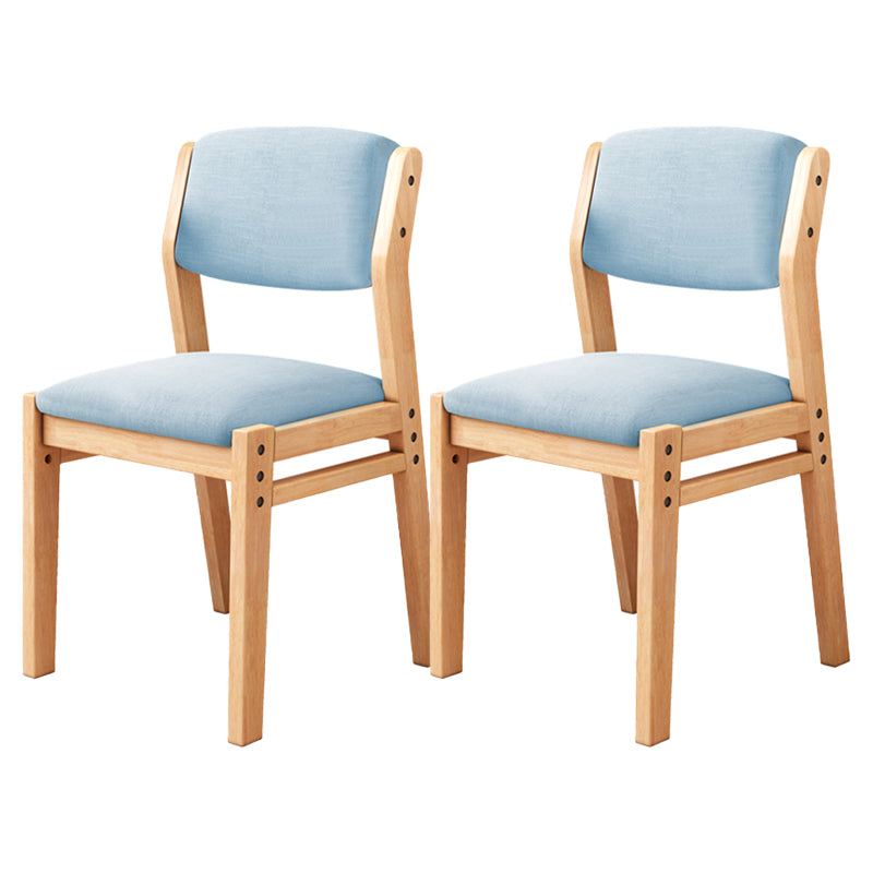 Modern Style Wood Chair Open Back Dining Side Chair with Upholstered for Dining Room