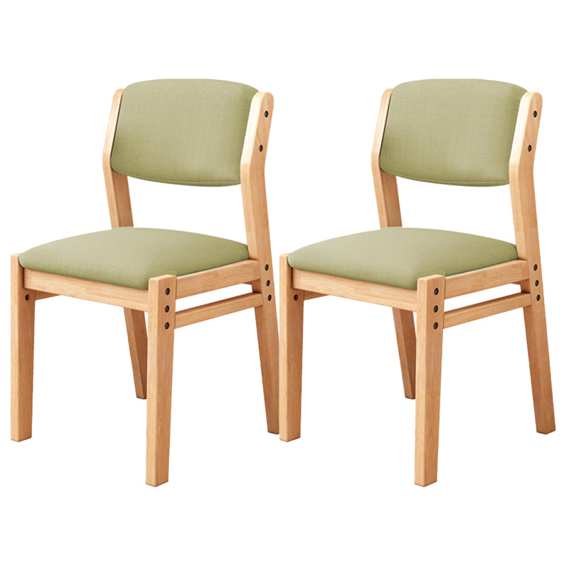 Modern Style Wood Chair Open Back Dining Side Chair with Upholstered for Dining Room