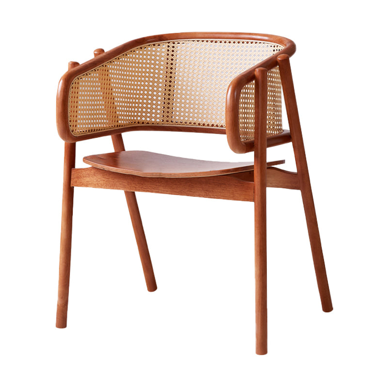 Contemporary Solid Wood Home Dining Arm Chair Open Back Dining Side Chair