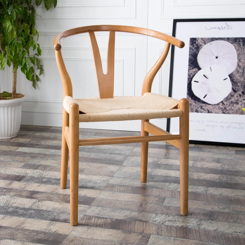 Modern Solid Wood Kitchen and Dining Room Chair Open Back Dining Side Chair