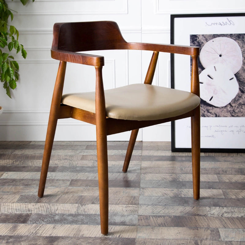 Modern Solid Wood Kitchen and Dining Room Chair Open Back Dining Side Chair