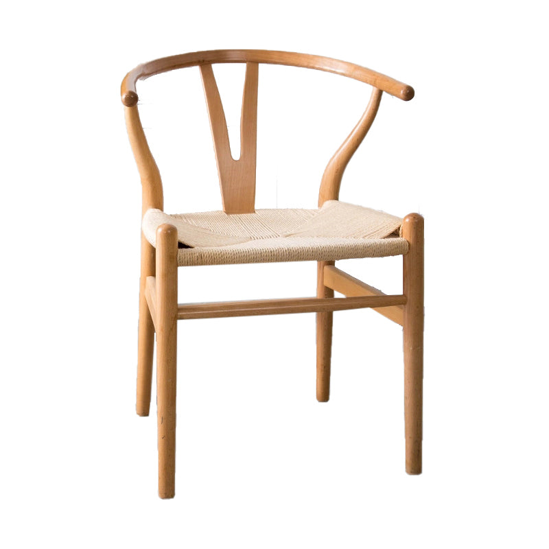 Modern Solid Wood Kitchen and Dining Room Chair Open Back Dining Side Chair