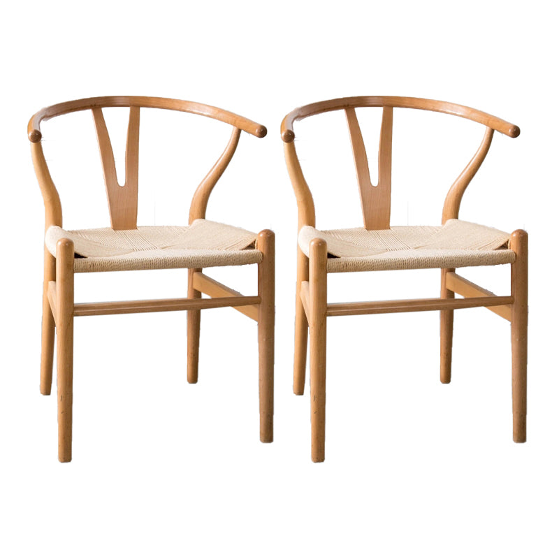 Modern Solid Wood Kitchen and Dining Room Chair Open Back Dining Side Chair