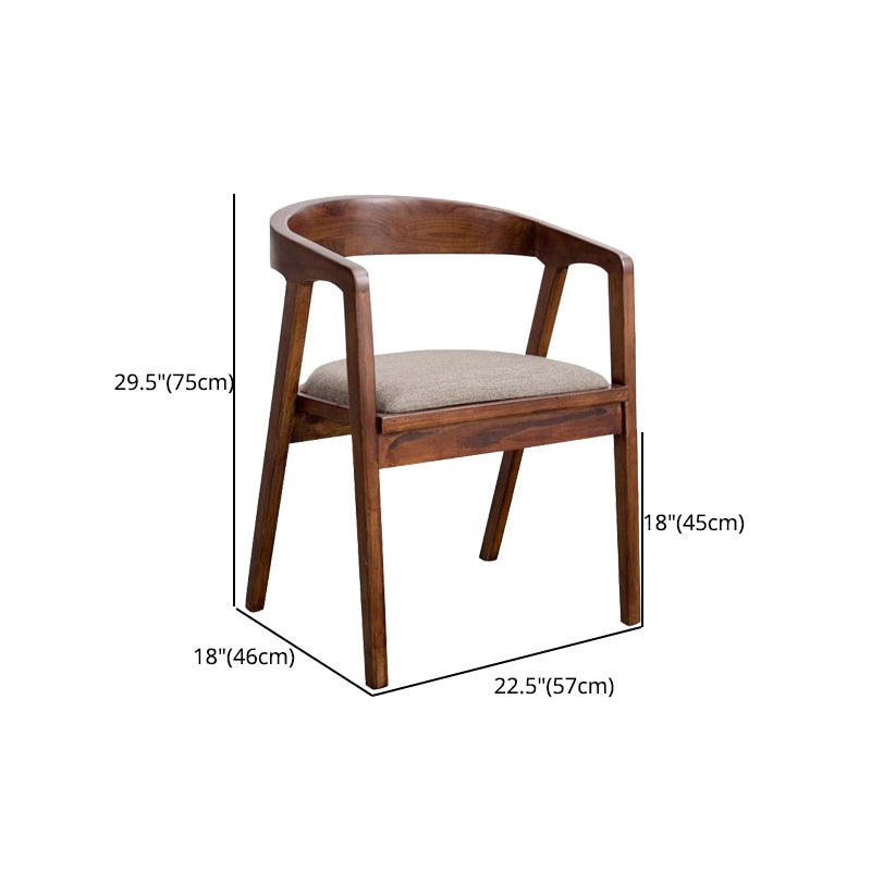 Modern Solid Wood Kitchen and Dining Room Chair Open Back Dining Side Chair