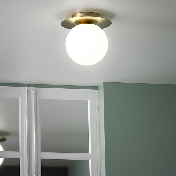 Lámpara de montaje de techo esférico de vidrio lámpara de luz nórdica lámpara de techo