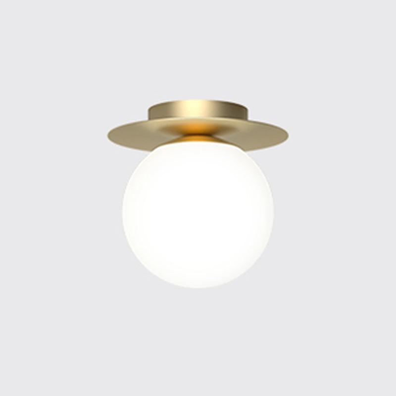 Lámpara de montaje de techo esférico de vidrio lámpara de luz nórdica lámpara de techo