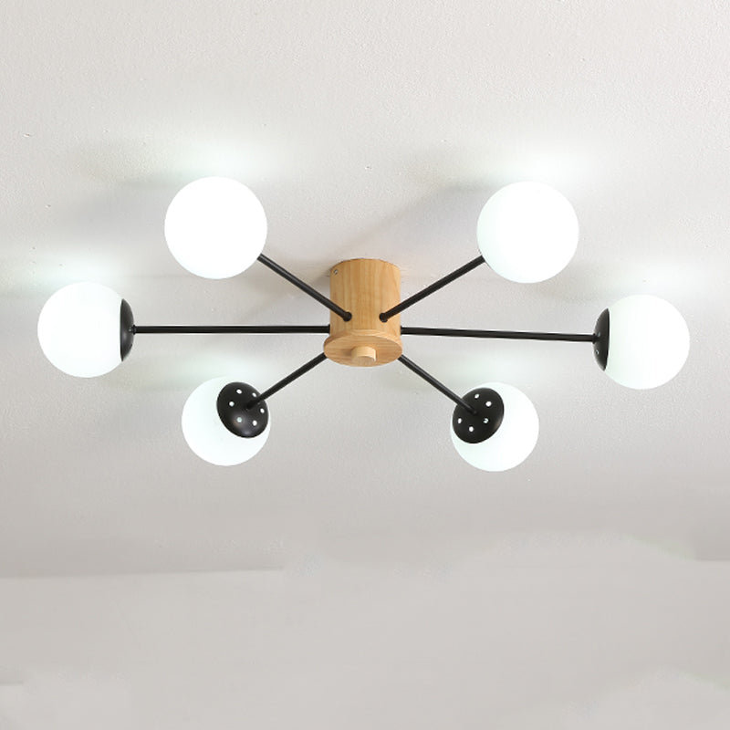 Wooden Ceiling Mount Chandelier Simplicity Style Ceiling Mounted Light