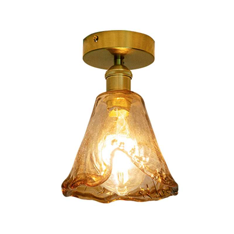 Luz de techo de montaje semi rasgador de vidrio estilo geométrico de estilo geométrico Luz montado en el techo