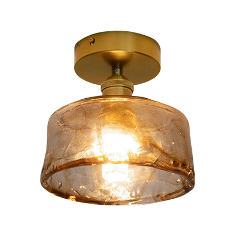 Luz de techo de montaje semi rasgador de vidrio estilo geométrico de estilo geométrico Luz montado en el techo