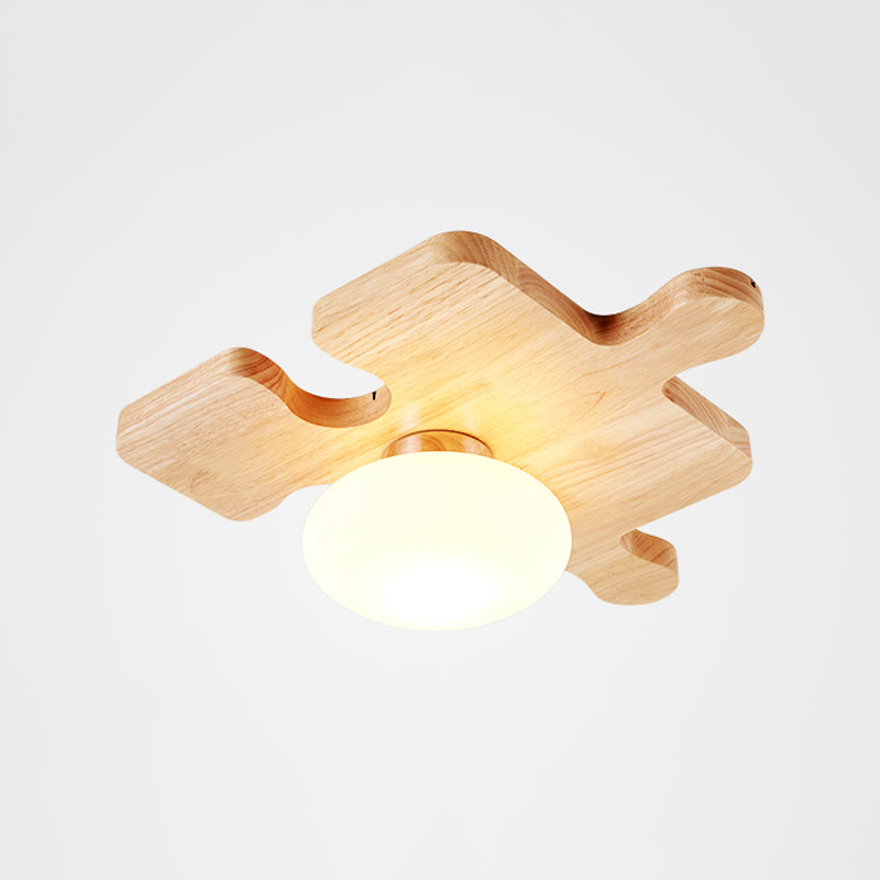 Luz moderna de techo montado en el techo Luz de techo de madera nórdica