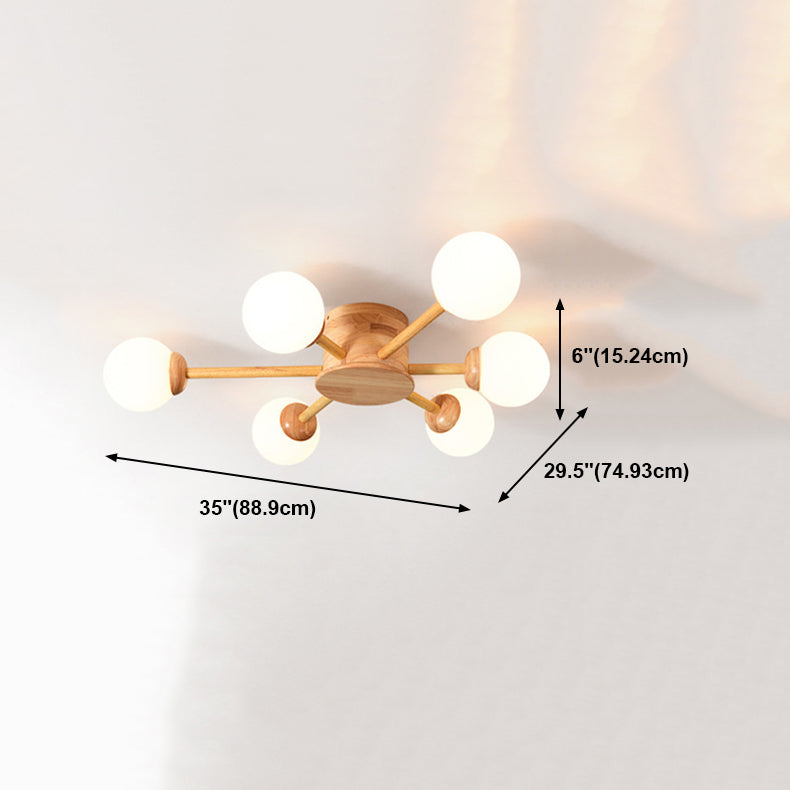 Lámpara de techo semi rascilla moderna
