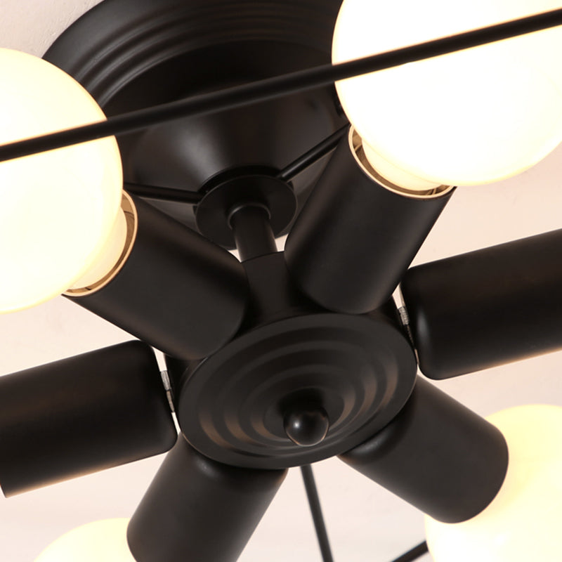 Metalen geometrische schaduw spoel plafondlicht industrieel multi lights plafondlamp armatuur