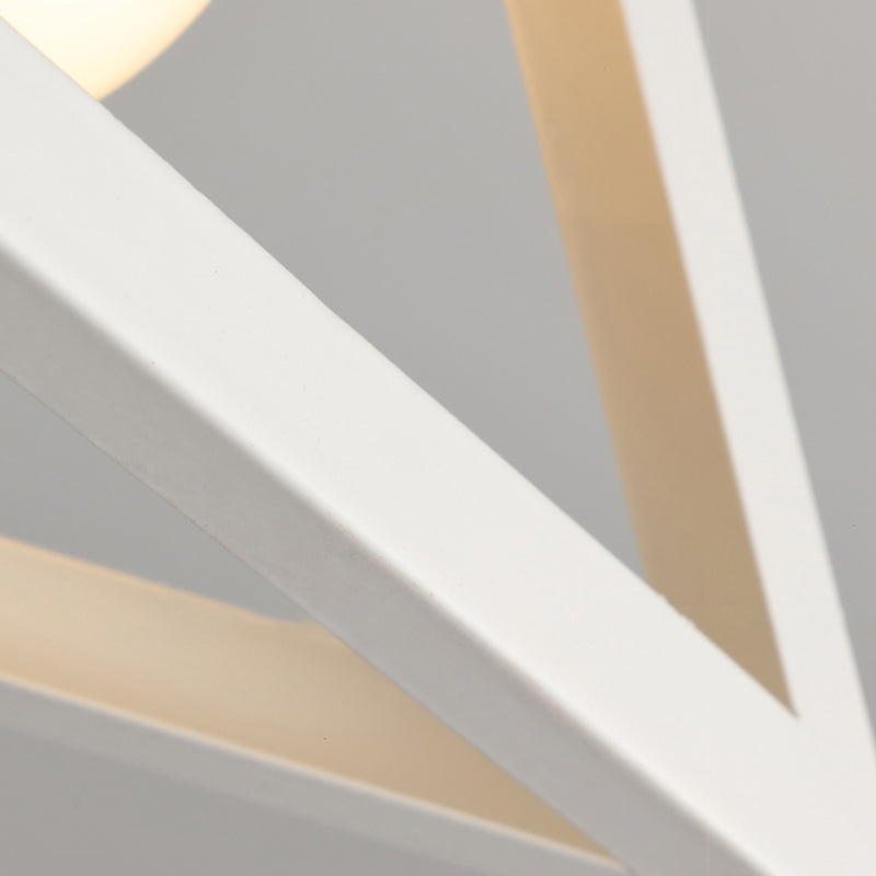 Metalen geometrische schaduw spoel plafondlicht industrieel 1 licht spoelbevestiging in het wit