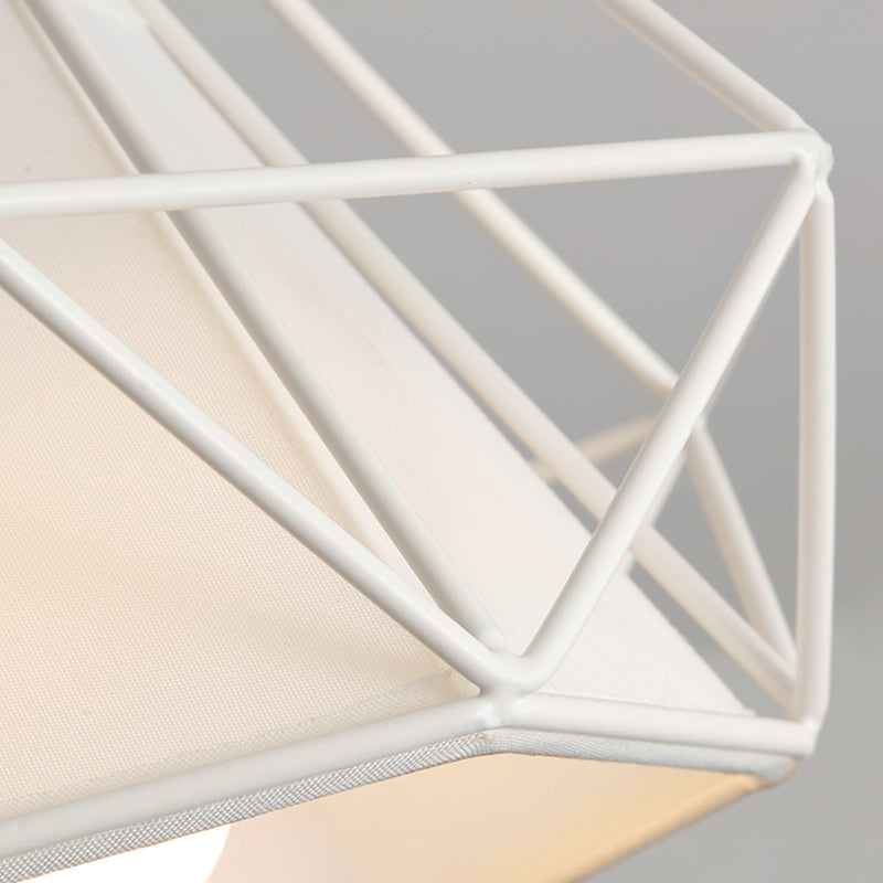 Metalen geometrische schaduw spoel plafondlicht industrieel 1 licht spoelbevestiging in het wit